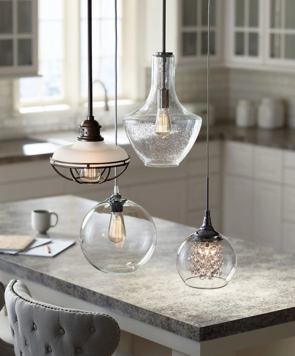 Chrome Mini Pendant with Clear Glass Shade N378520