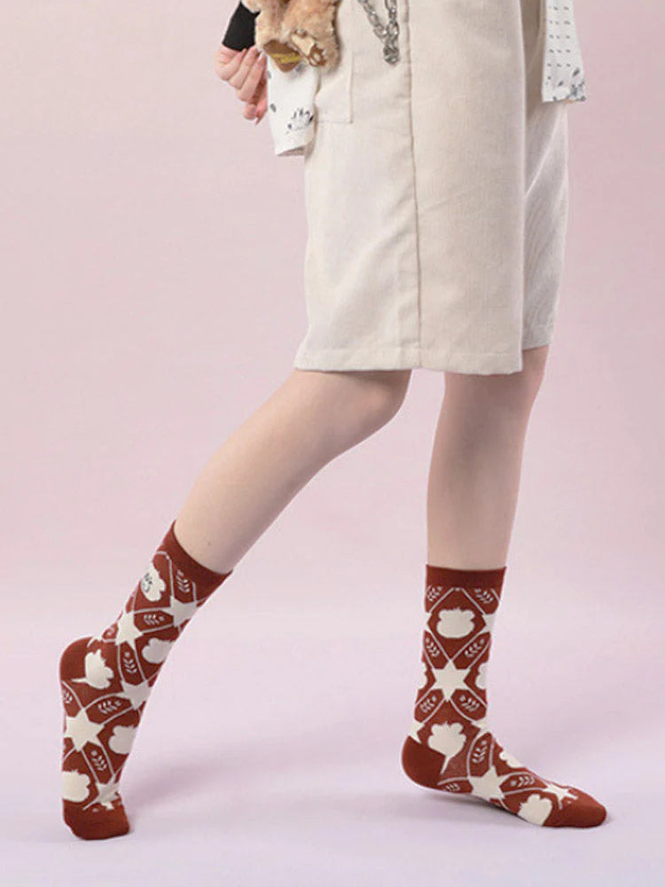Striped Cotton Socks D223