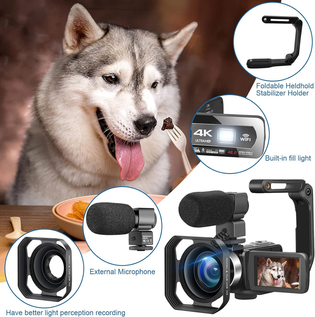 4K 48MP 60FPS WiFi Digital Camera with 18X Zoom A706