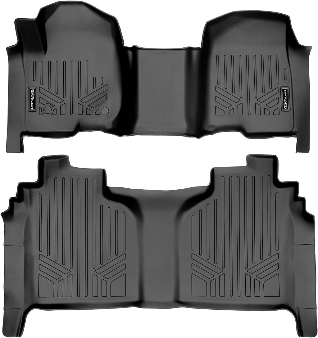 2 Row Black Floor Mat Set for Crew Cab with Bench Seat C902641