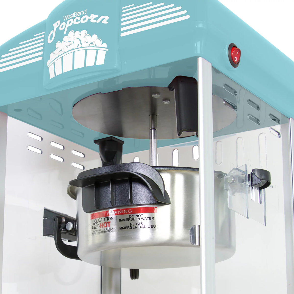 Blue 4-Ounce Popcorn Popper Machine with Nonstick Kettle C62003