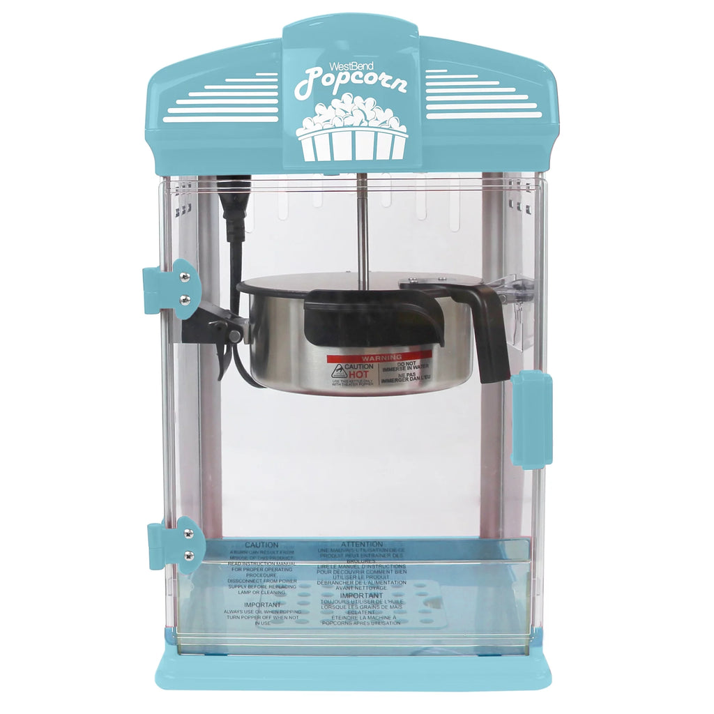 Blue 4-Ounce Popcorn Popper Machine with Nonstick Kettle C62003