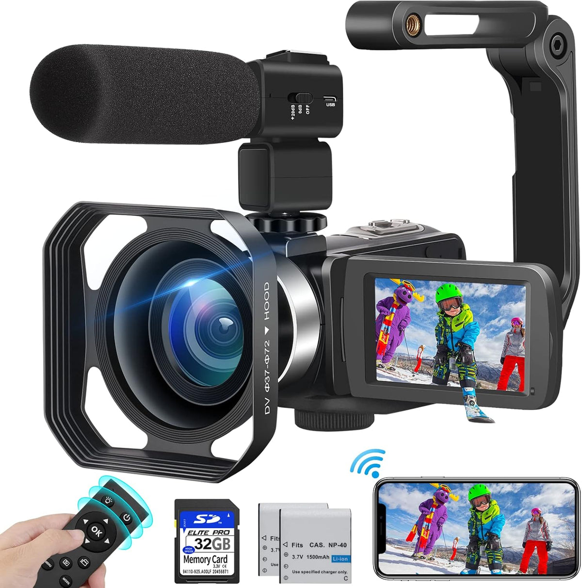 4K 48MP 60FPS WiFi Digital Camera with 18X Zoom A706