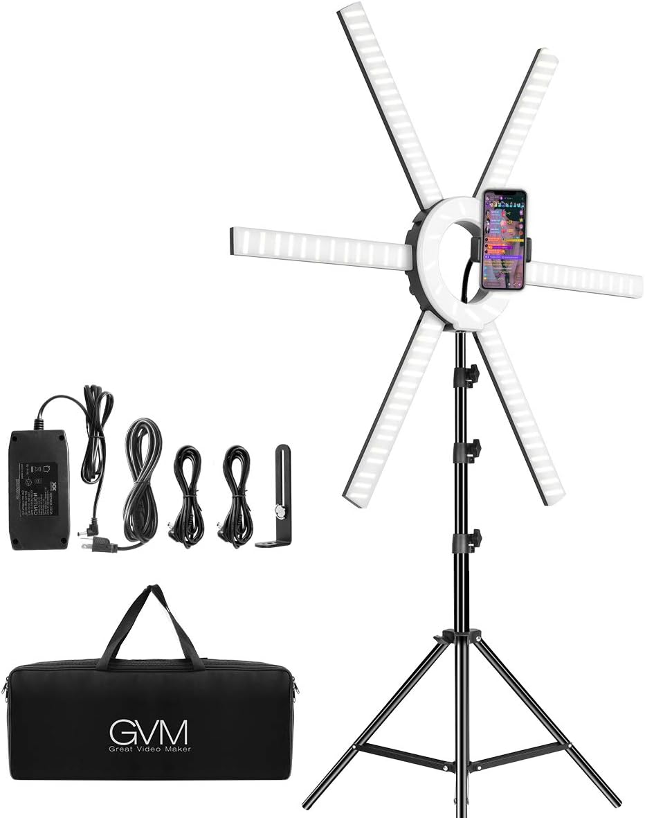 90W Dimmable LED Video Light Kit with Detachable Light Bars B679071