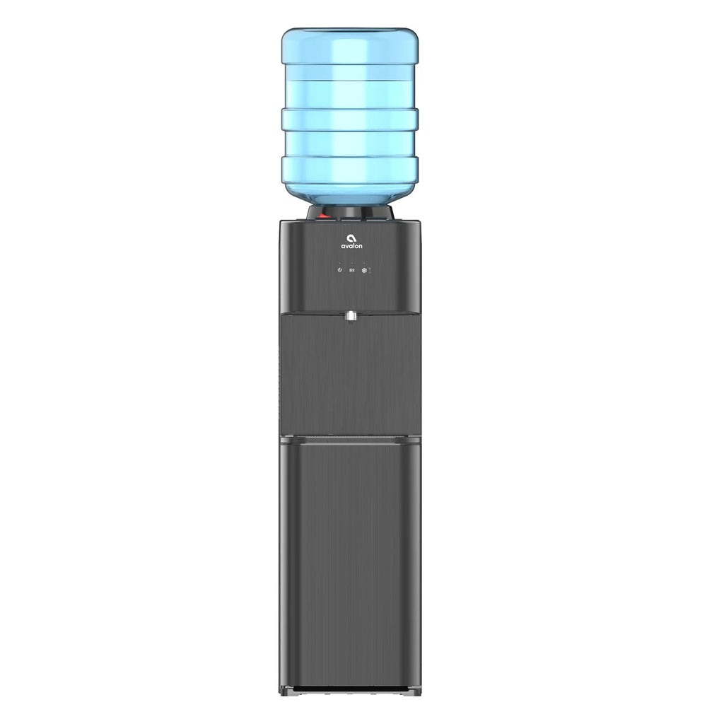 Top Loading Water Cooler Dispenser Black Stainless Steel V14647