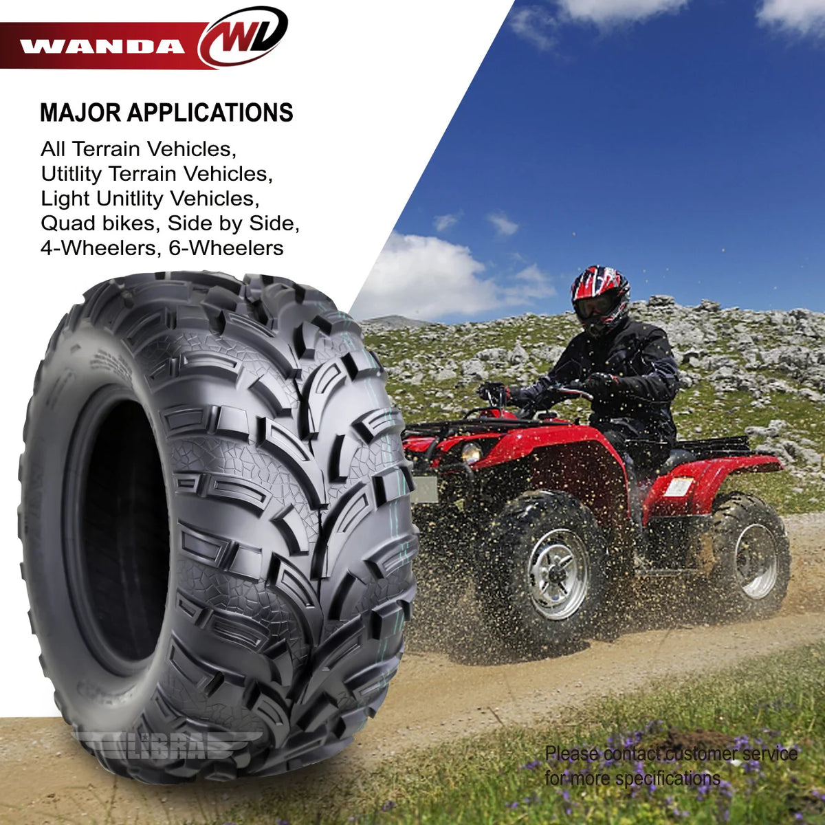 WANDA ATV Tire 25x11-12 6PR J81664