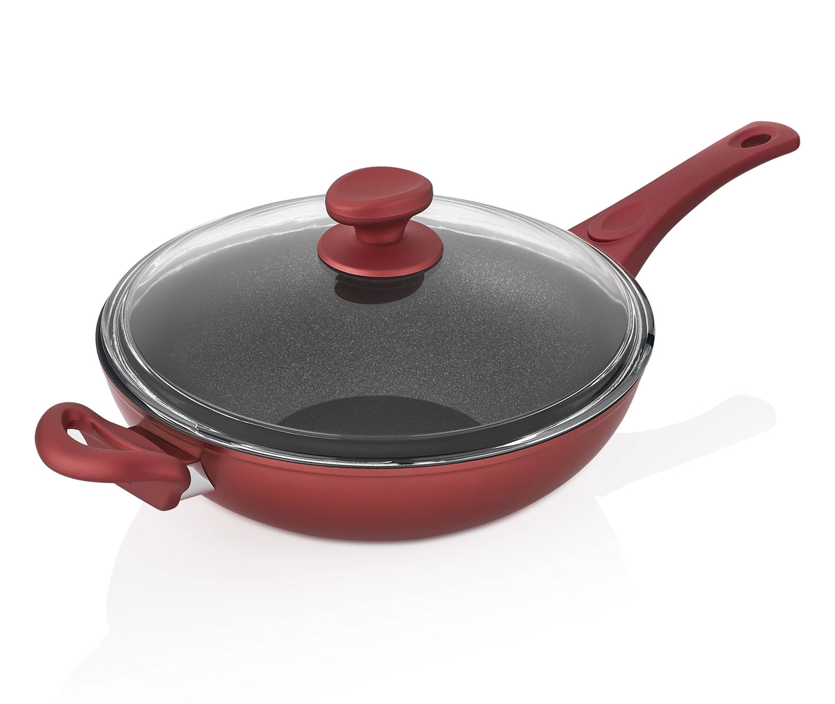 11 Inch Titanium Nonstick Wok with Glass Lid C175696