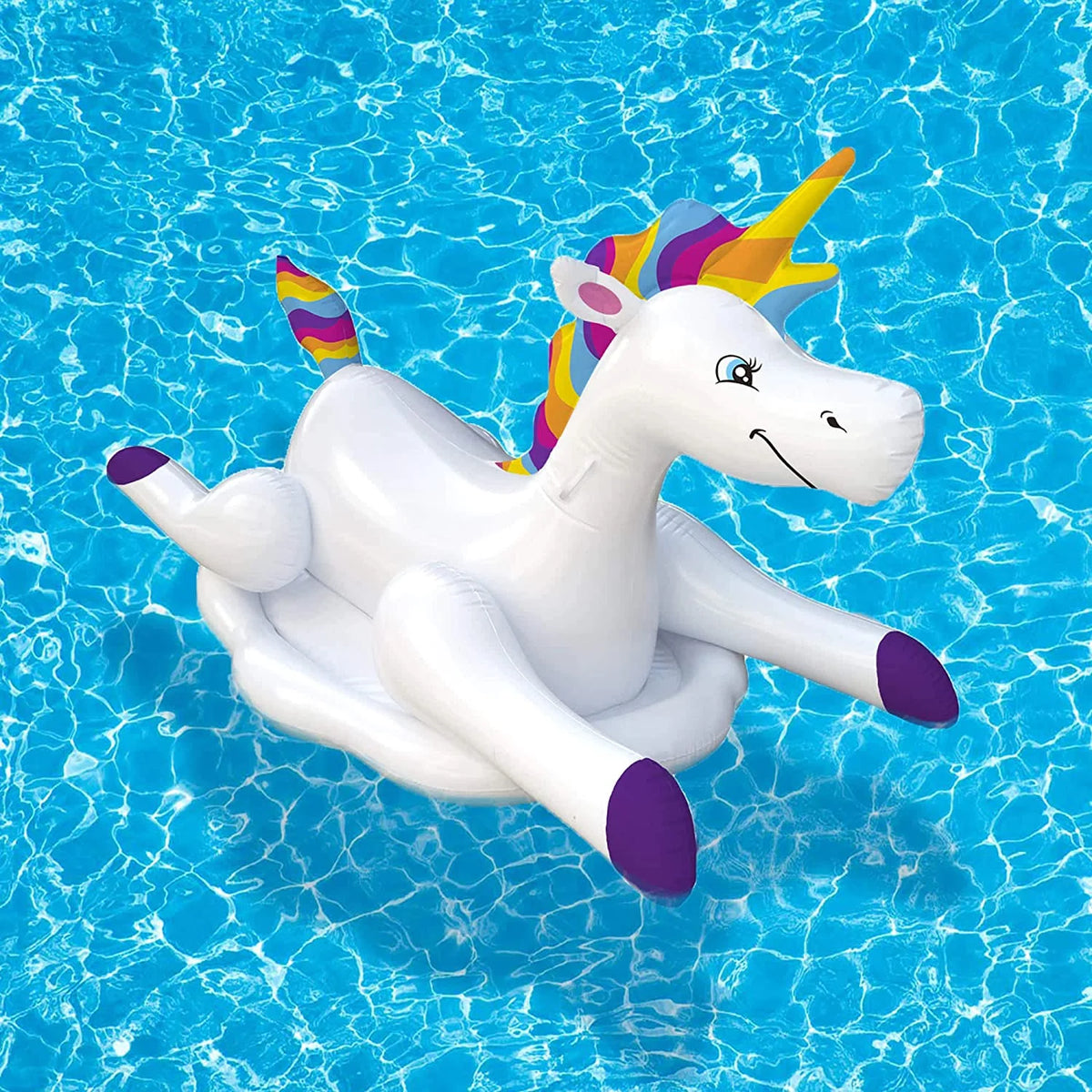 Rainbow Unicorn Inflatable Pool Float W5618