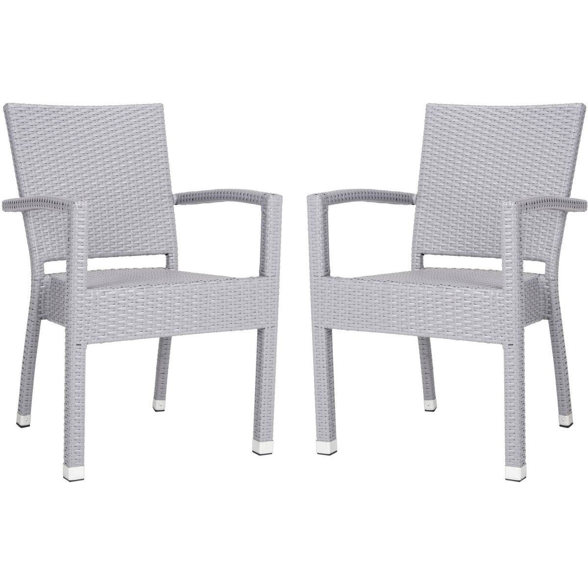 Stacking Arm Chair Grey Set of 2 V213