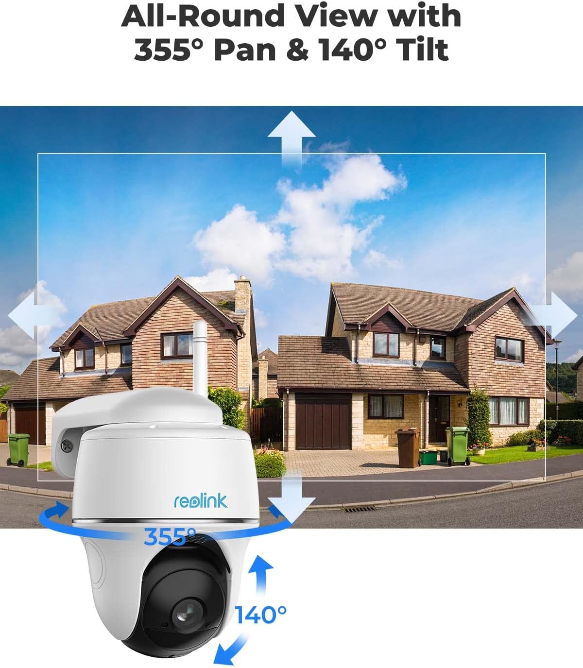2K Night Vision Wireless Outdoor Security Camera with Solar Panel W42832