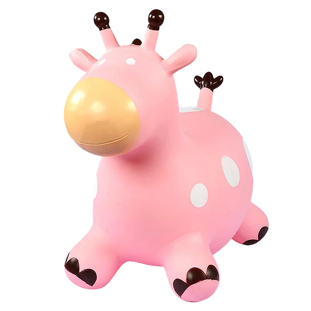 Inflatable Bouncing Horse Outdoor Toy with Air Pump (Pink) I308