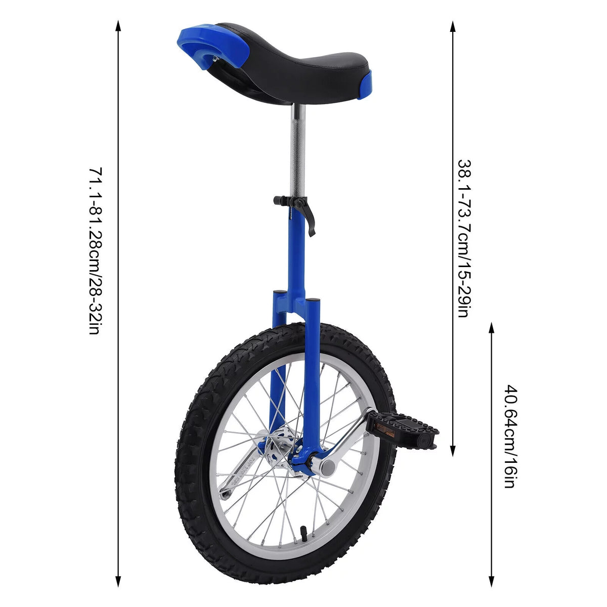 16 Wheel Unicycle with Steel Rim Adjustable Height R584374