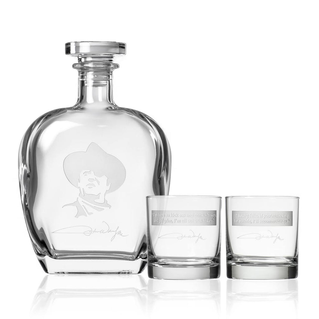 Glass Decanter & Rocks Glasses, Set of 3 W598455