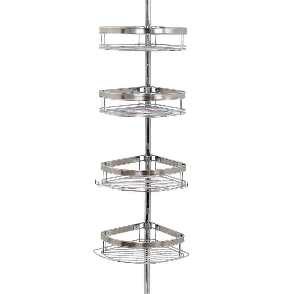 Chrome Tension Corner Pole Caddy T325660