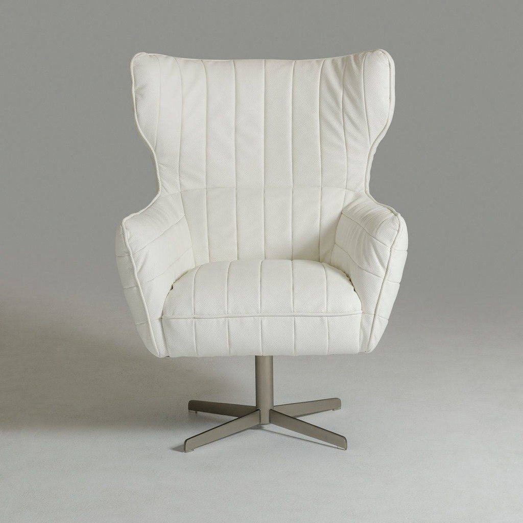 White Eco-Leather Accent Chair J269