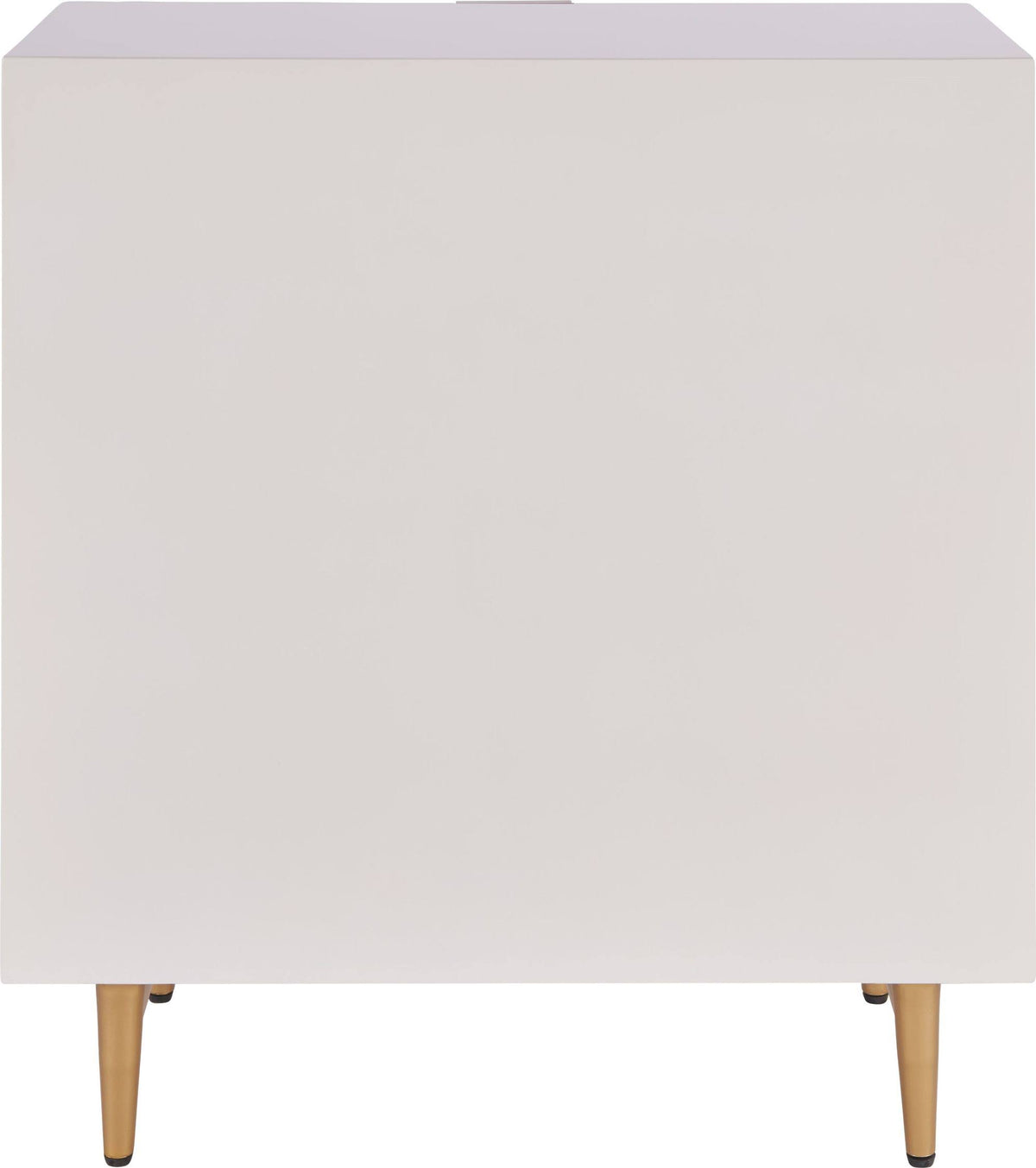 White 1-Drawer Geometric Small Cabinet D270
