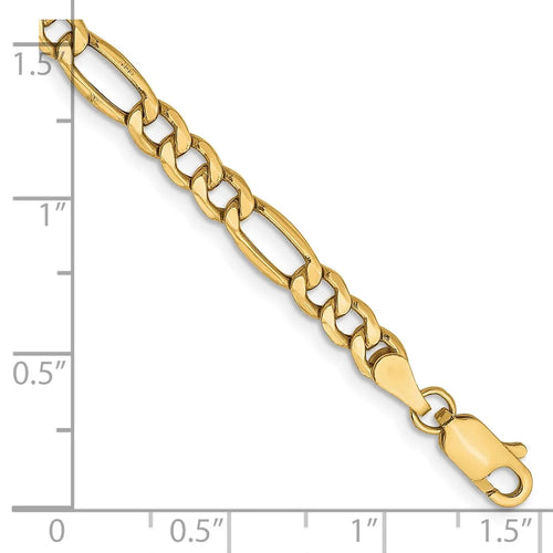 10 Karat Yellow Gold Figaro Chain Bracelet O2030