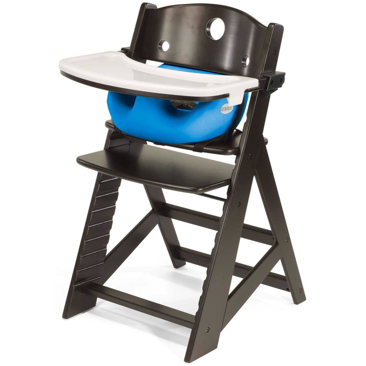 Espresso/Aqua High Chair with Infant Insert and Tray E804524