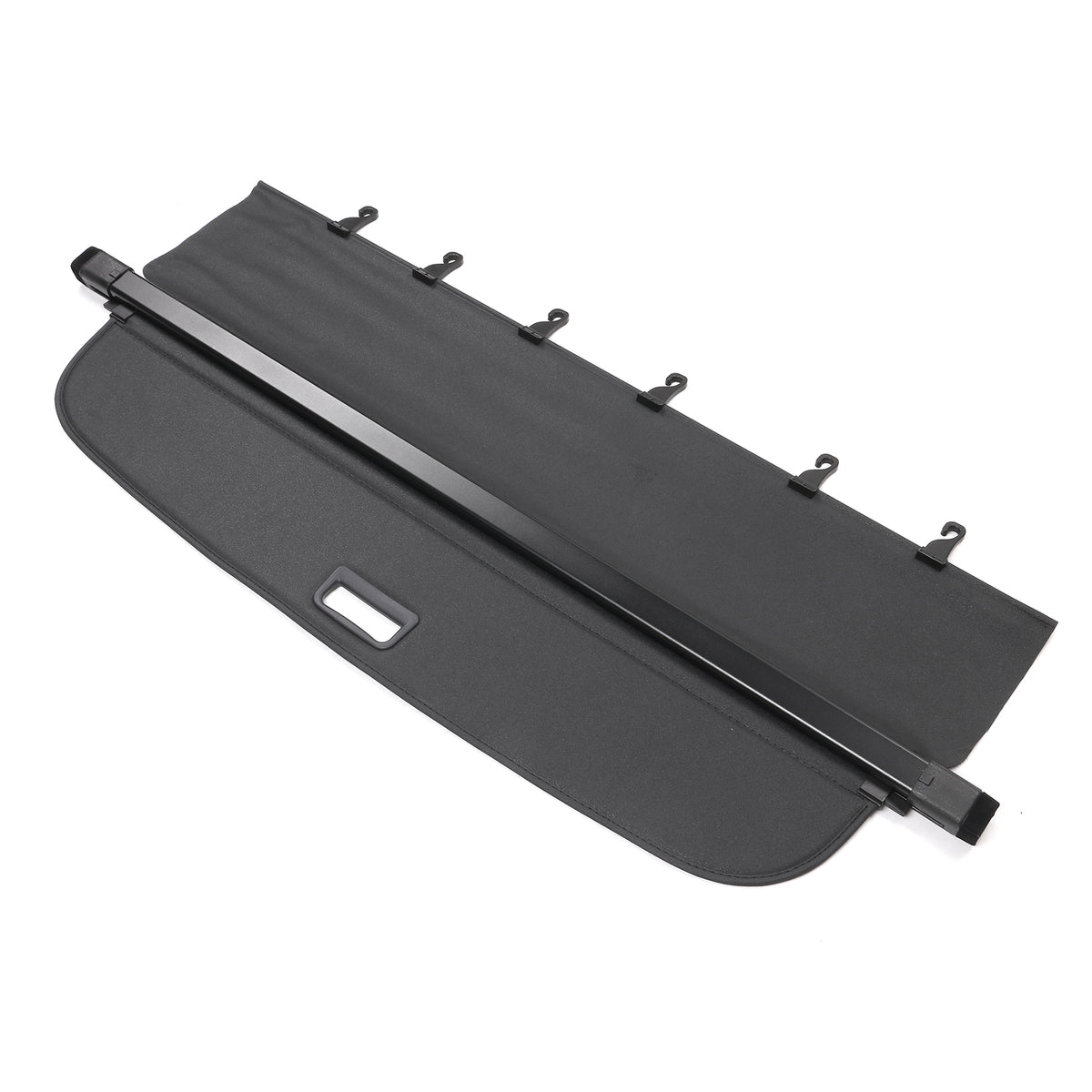 Black PVC & Aluminum Rod Retractable Cargo Cover N7136