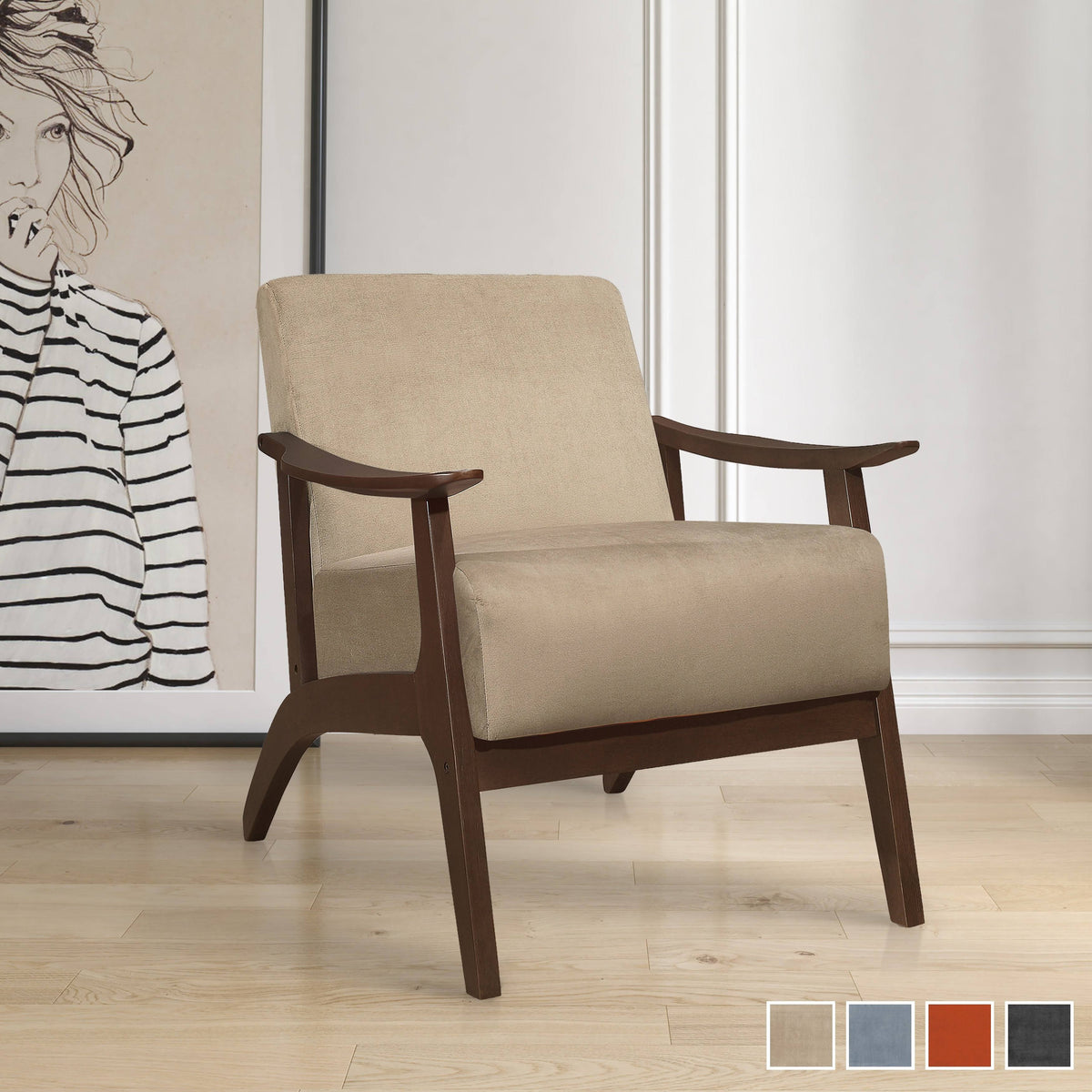 Light Brown Accent Chair T665