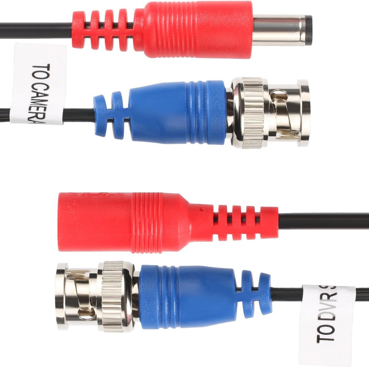 2Pack 50Feet BNC Video Power Cable for CCTV Security System with Connectors U4961