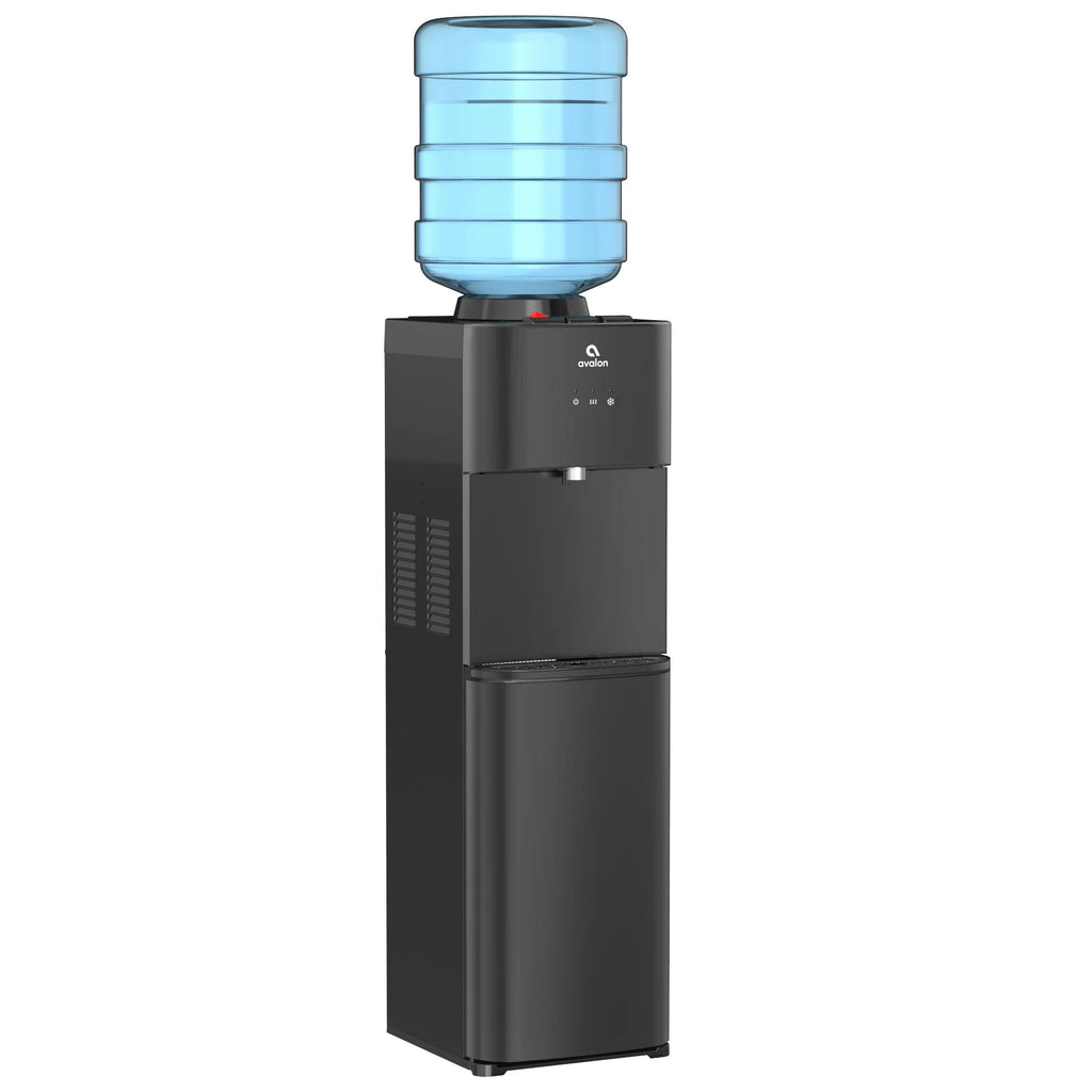 Top Loading Water Cooler Dispenser Black Stainless Steel V14647