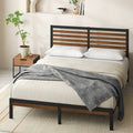Queen Bamboo and Metal Platform Bed Frame T252660