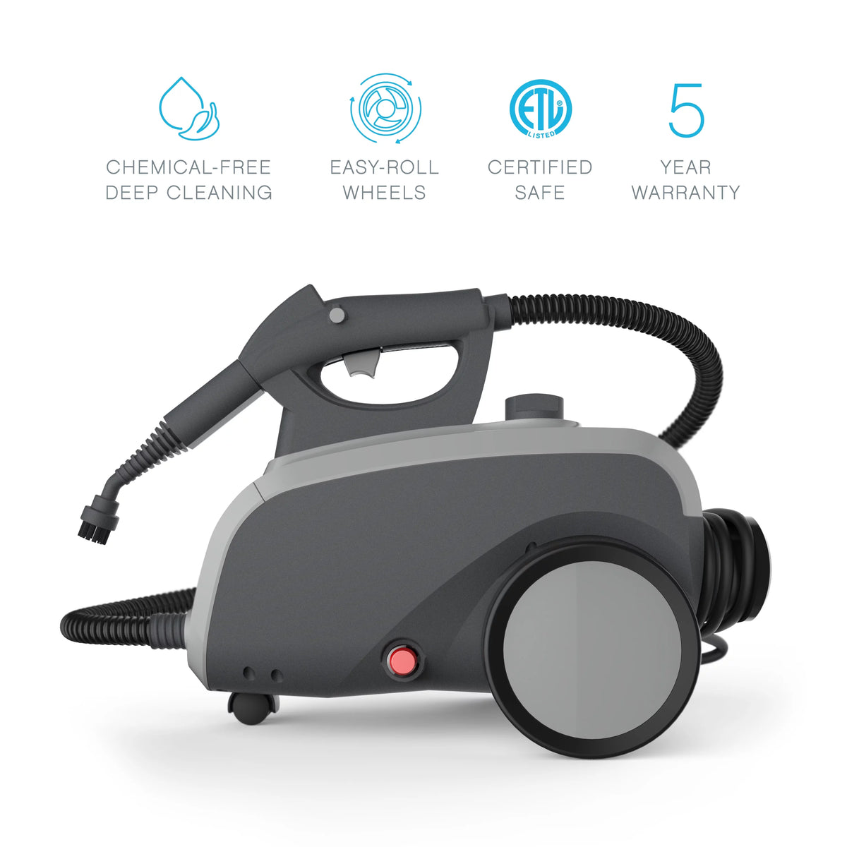 Rolling Steam Cleaner with 18 Accessories I186000