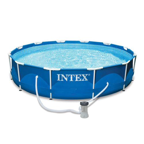 12 x 2.5 Foot Metal Frame Above Ground Pool T6586