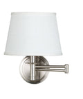 Brushed Steel Swing Arm Wall Lamp U8736