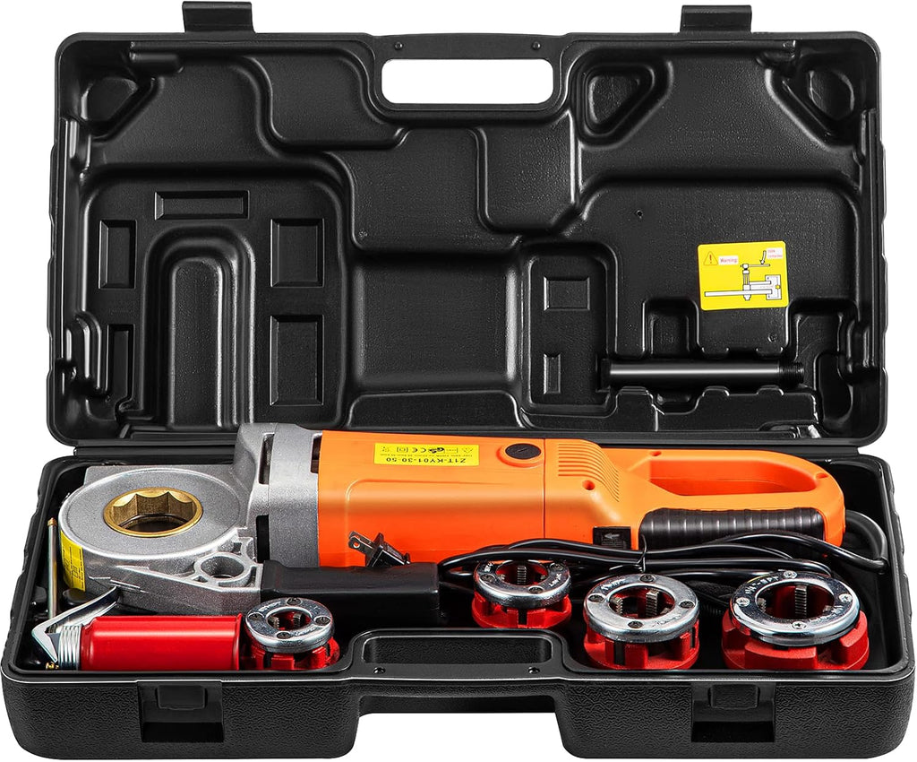 2300W Electric Pipe Threader with 4 Dies 1/2-1 1/4 & Carrying Case I19036