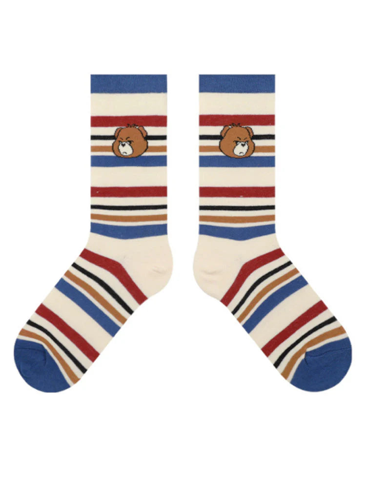 Striped Cotton Socks D223
