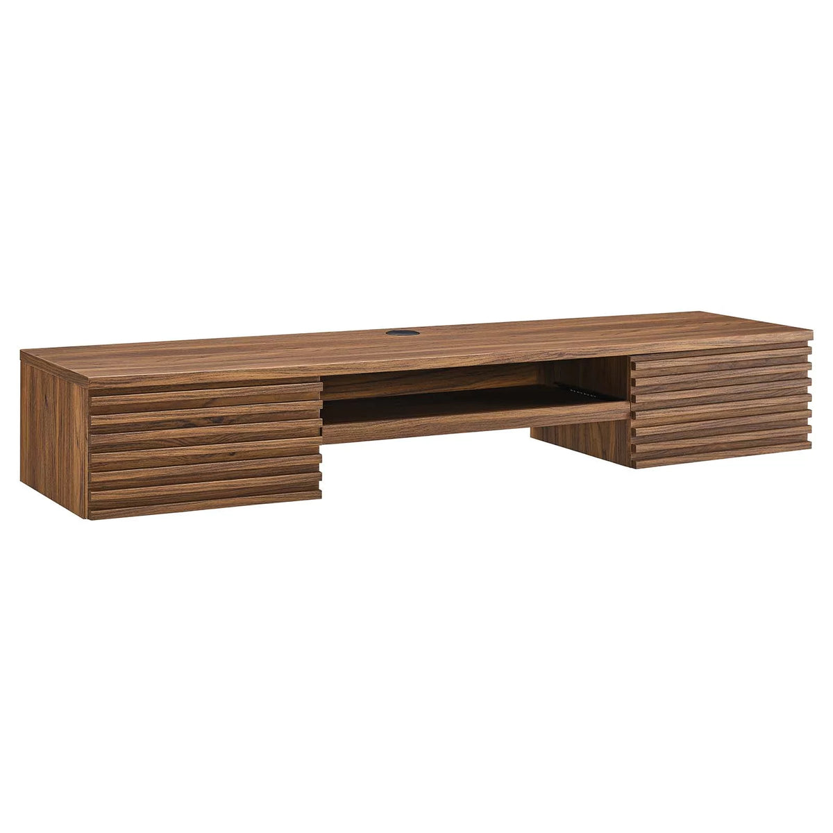 Wall Mount Wood Office Desk in Walnut T453