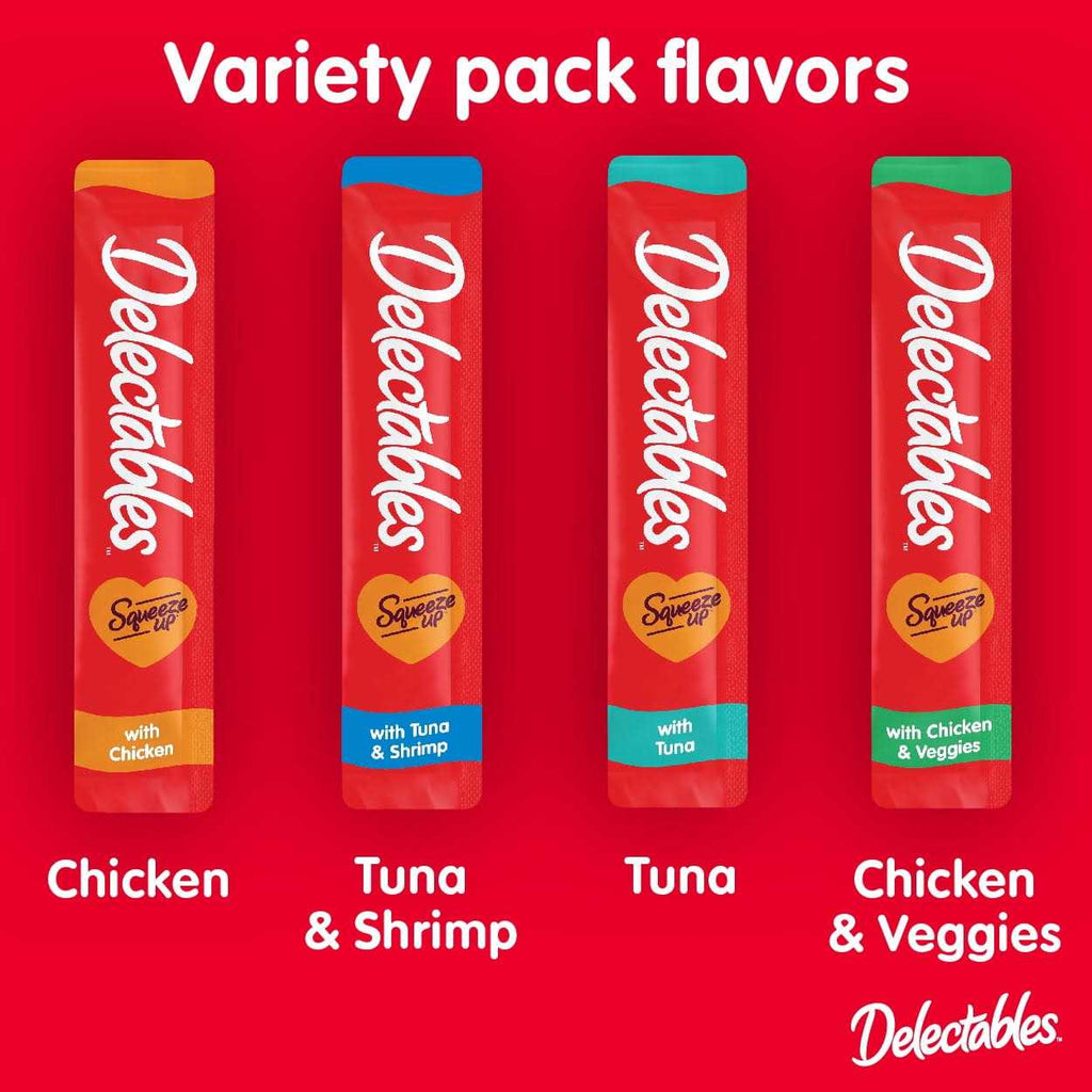 Interactive Lickable Wet Cat Treats Variety Pack Z614436