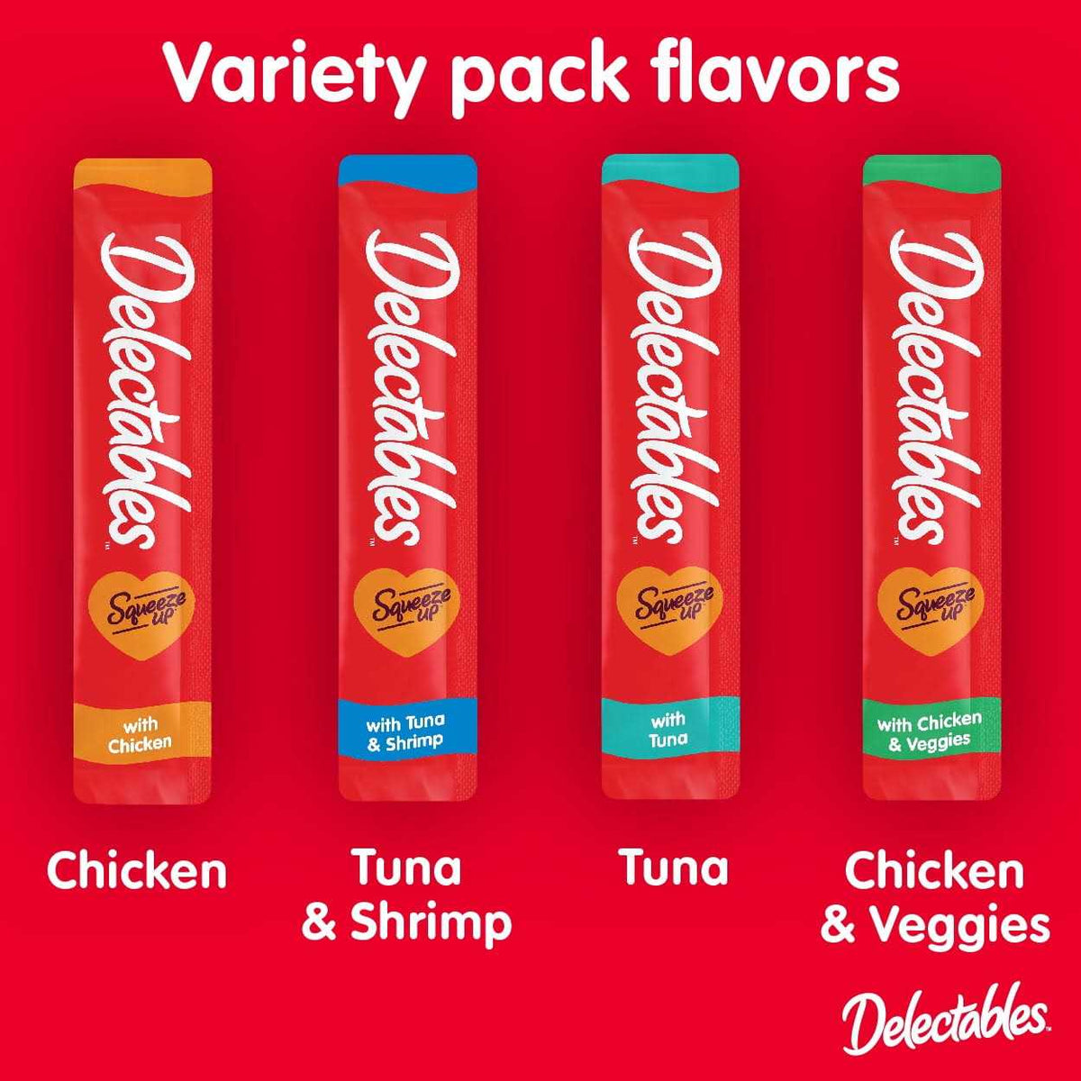 Interactive Lickable Wet Cat Treats Variety Pack Z614436