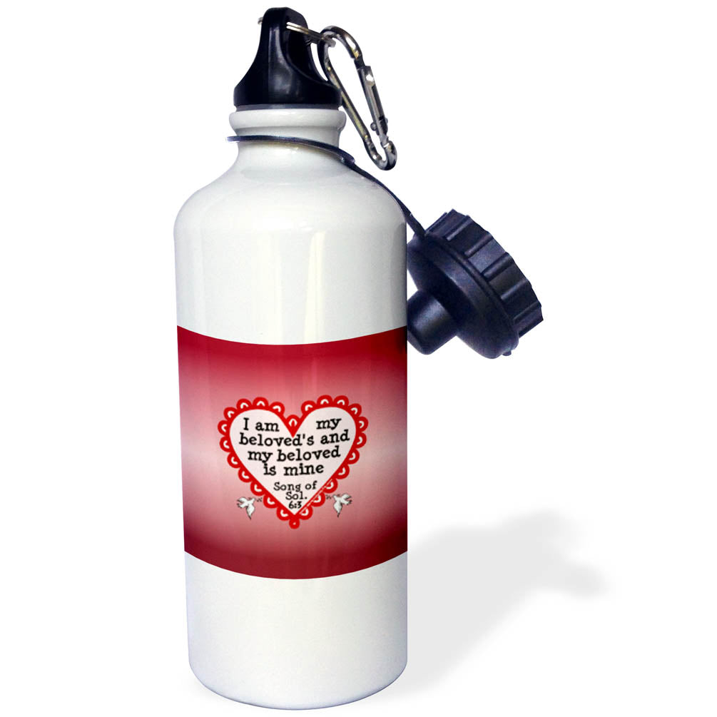 Red 21 oz Sports Water Bottle Q277