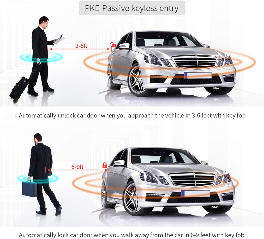 Car Alarm Remote Starter Keyless Entry Push Start DC12V L563