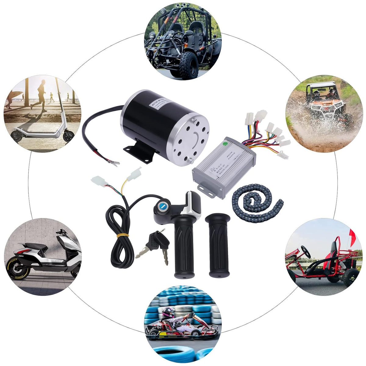 48V 1000W Brush Electric Bicycle Motor Kit W158757