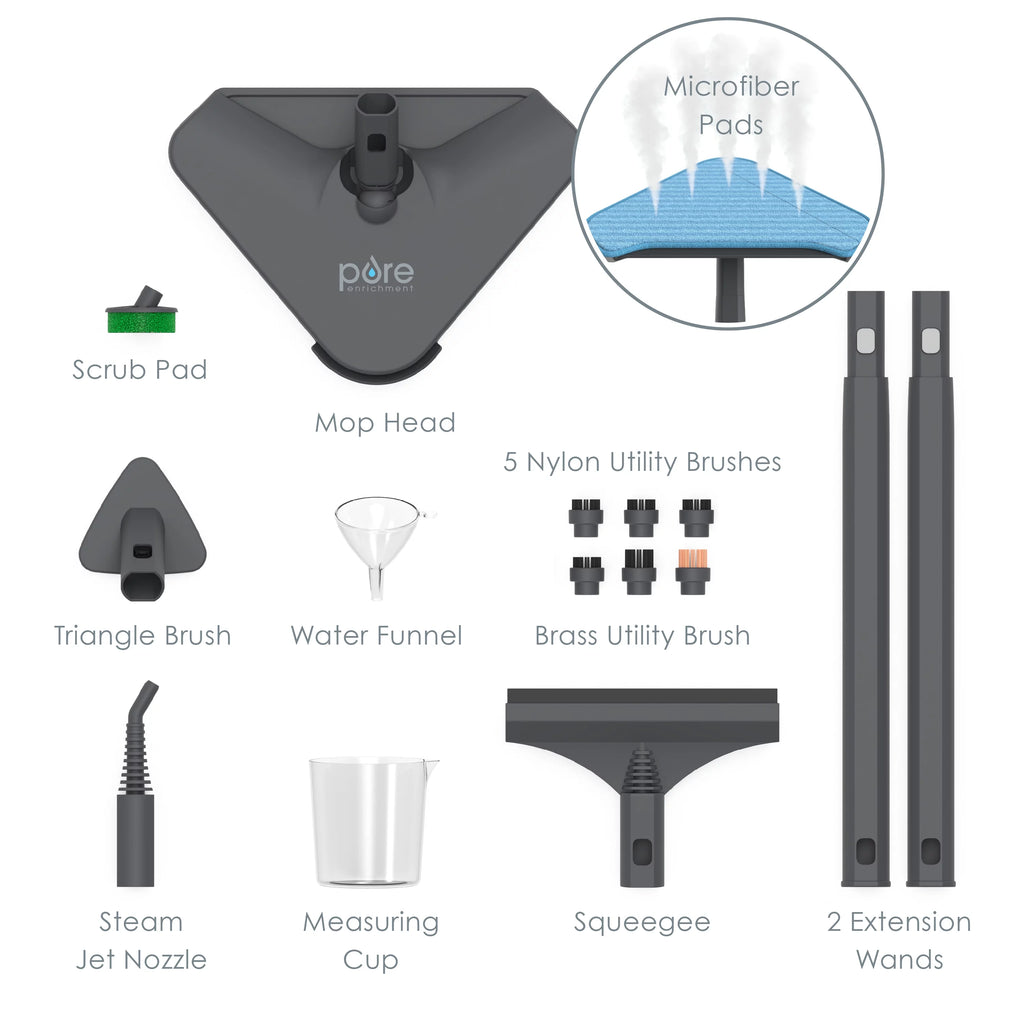 Rolling Steam Cleaner with 18 Accessories I186000