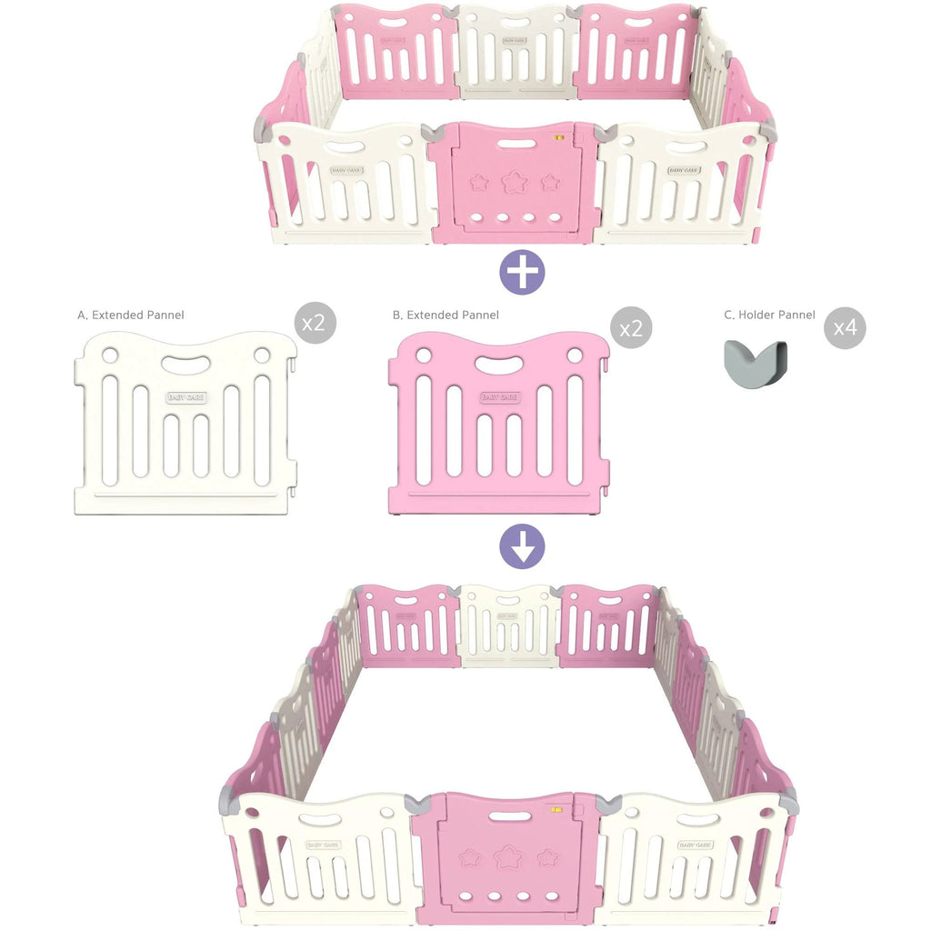 Pink 25-inch Playpen Gate Extension Kit R798628