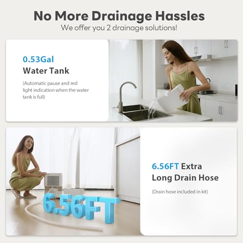 30 Pint Dehumidifier with Drain Hose and Water Tank Z239