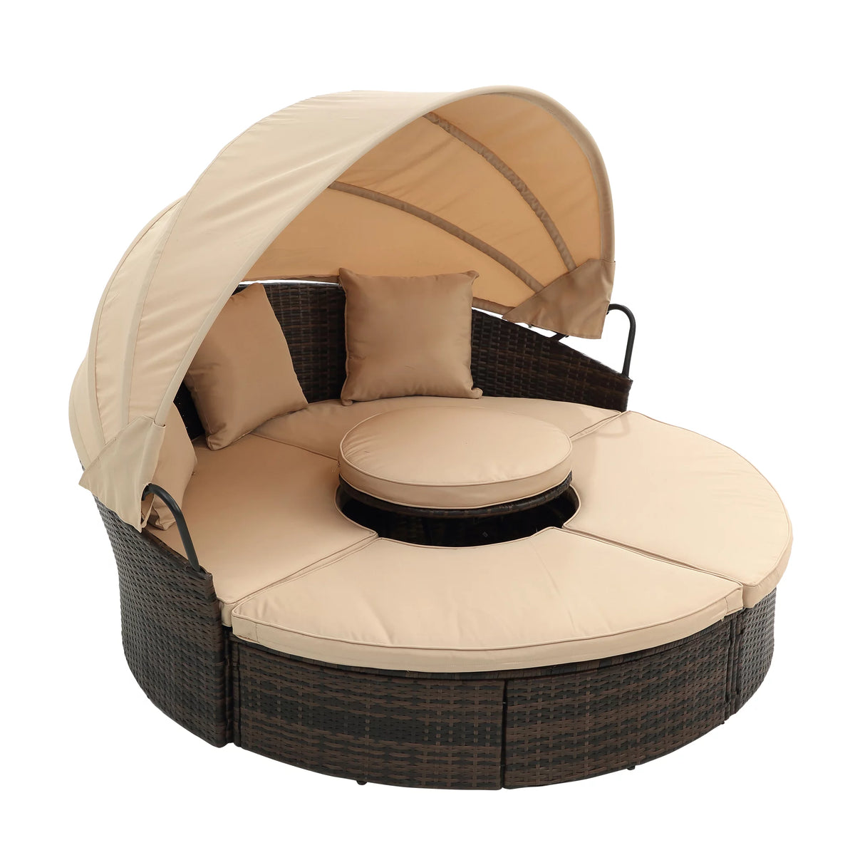 Outdoor Patio Daybed with Retractable Canopy A5538