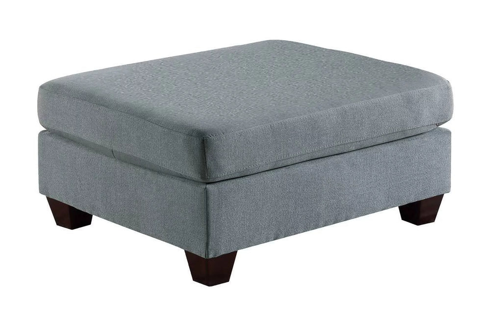 Grey Linen Like Fabric 9pc Modular Sectional Set C84284