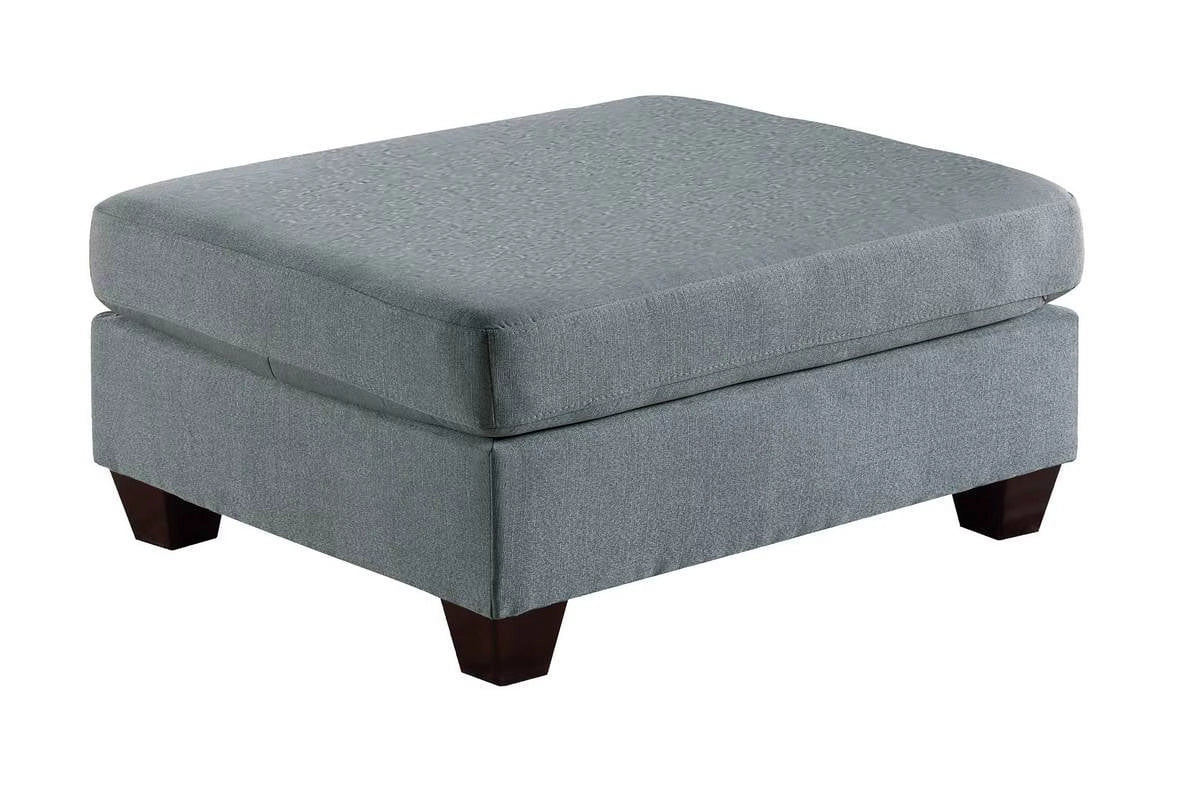 Grey Linen Like Fabric 9pc Modular Sectional Set C84284