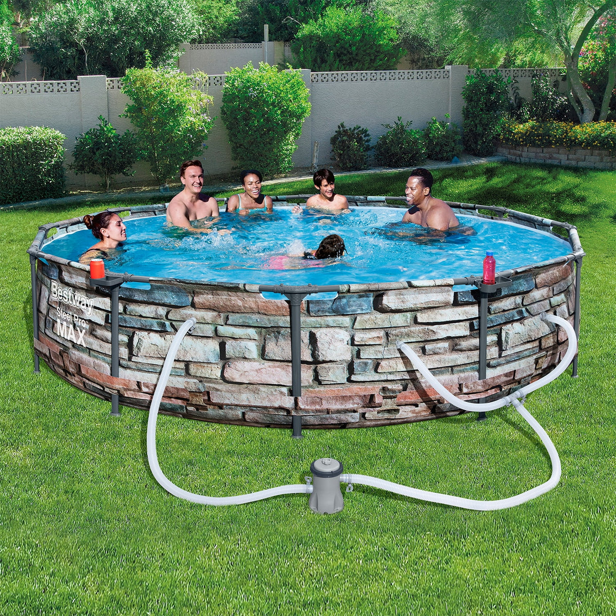 12' x 30" Round Above Ground Pool with Pump Q47997