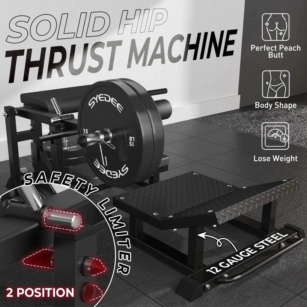 Red Heavy Duty Plate-Loaded Hip Thrust Machine U473