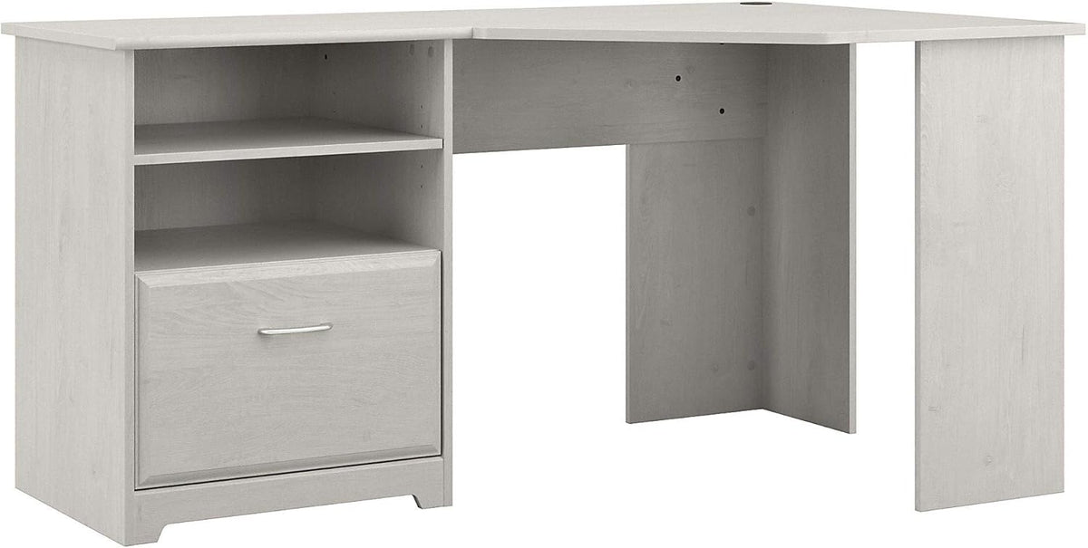 Linen White Oak Corner Desk O7753