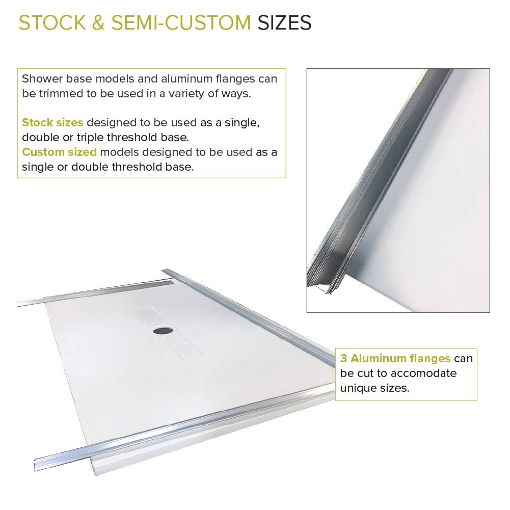 60-in L x 31.5-in Shower Base with Center Drain Q611494
