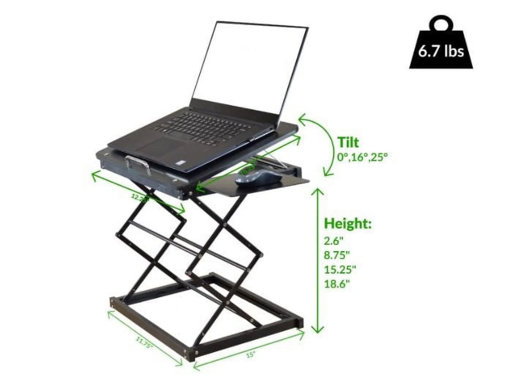 Black Compact Folding Laptop Desk or Stand with Mousepad G564726