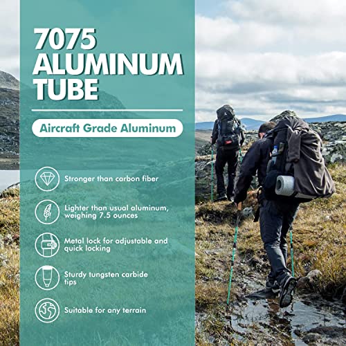 Adjustable Lightweight Collapsible Hiking Poles with Cork Grips R1637